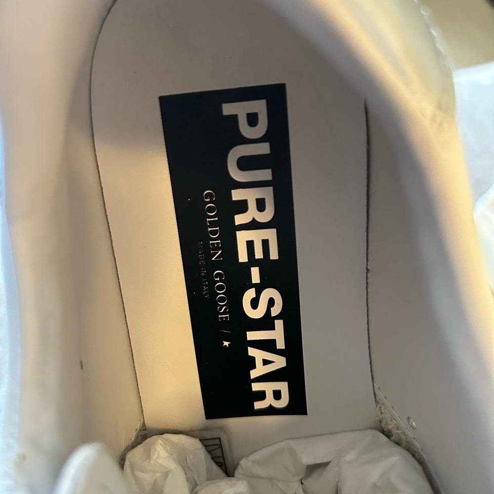 #Golden Goose white sneakers & silver worn once’s woman or men size 37, - Picture 6 of 16